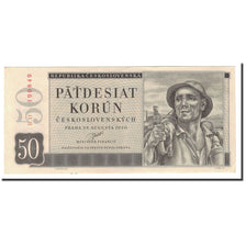Banknote, Czechoslovakia, 50 Korun, 1950, 1950-08-29, KM:71b, UNC(65-70)