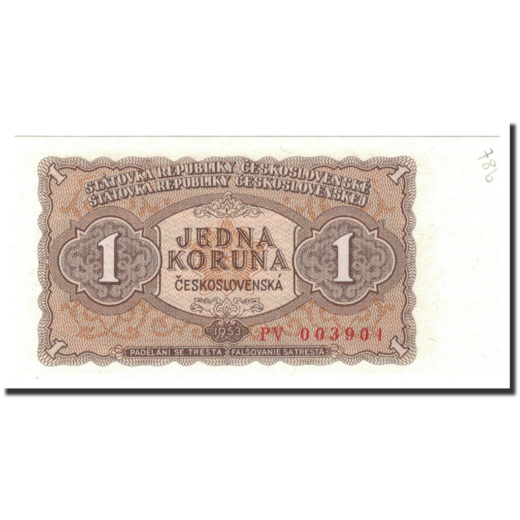 Czechoslovakia, 1 Koruna, 1953, KM:78b, UNC(65-70)
