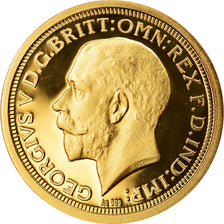 France, Medal, Réplique Souverain Georges V, MS(65-70), Gold