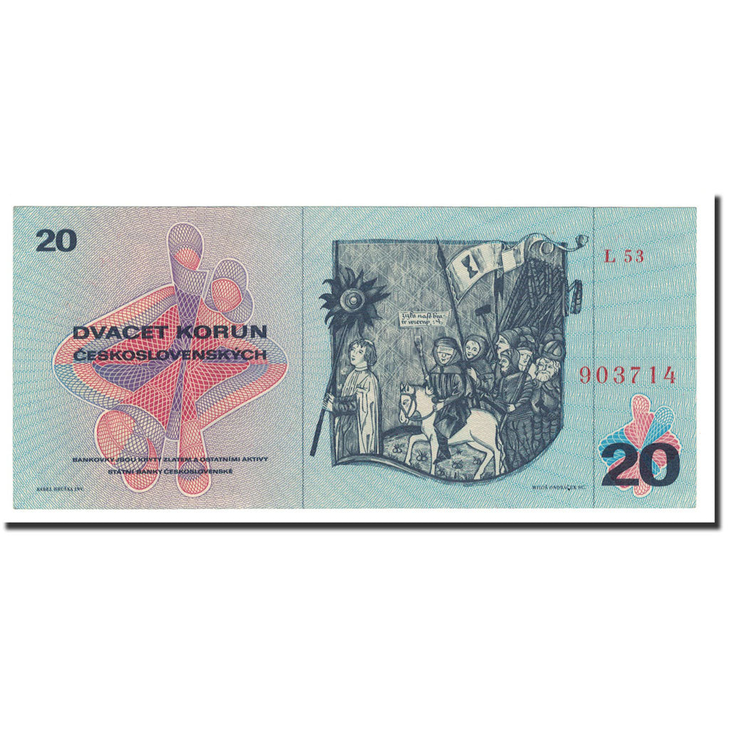 Banknote, Czechoslovakia, 20 Korun, 1970, KM:92, UNC(65-70)