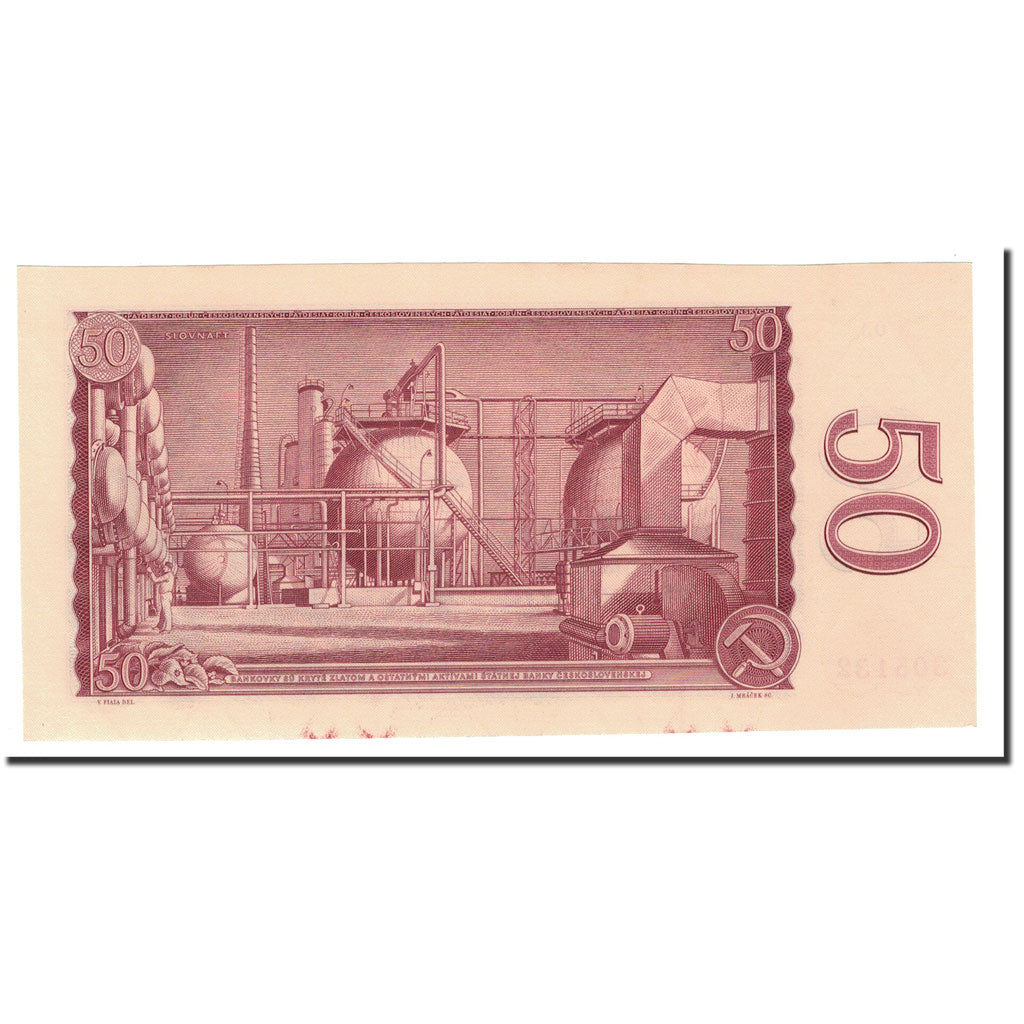 Banknote, Czechoslovakia, 50 Korun, 1964, KM:90b, UNC(65-70)