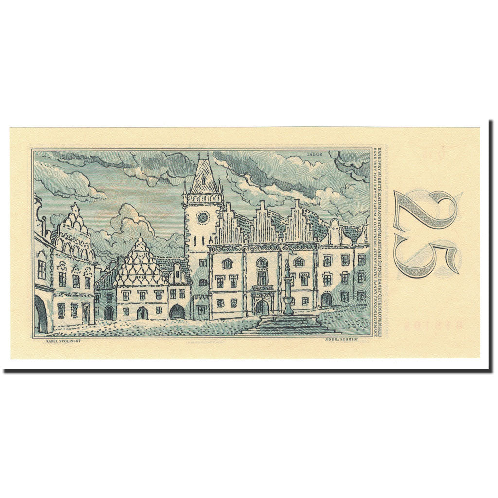 Banknote, Czechoslovakia, 25 Korun, 1961, KM:89b, UNC(65-70)
