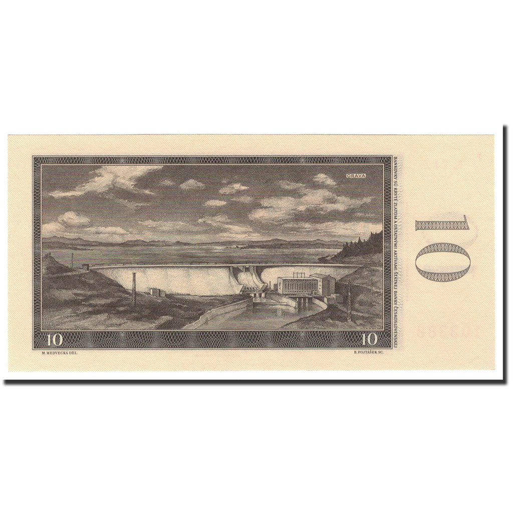 Banknote, Czechoslovakia, 10 Korun, 1960, KM:88b, UNC(65-70)