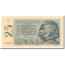 Banknote, Czechoslovakia, 25 Korun, 1958, KM:87a, UNC(65-70)