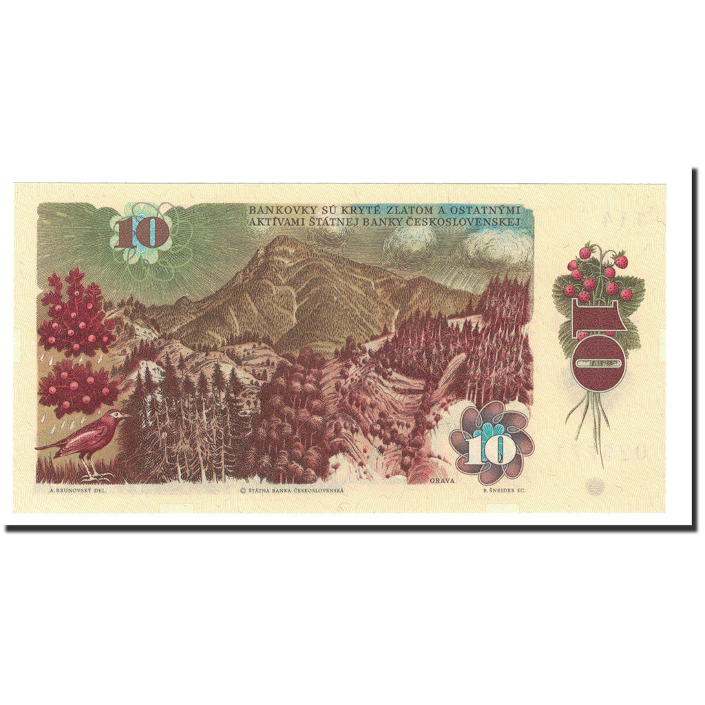 Banknote, Czechoslovakia, 10 Korun, 1986, KM:94, UNC(65-70)