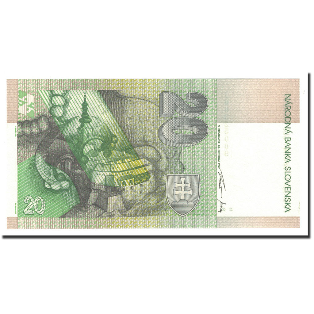 Slovakia, 20 Korun, 1997, 1997-10-31, KM:20c, UNC(65-70)