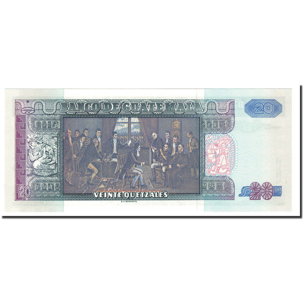 Guatemala, 20 Quetzales, 1992, 1992-08-12, KM:83, UNC(65-70)