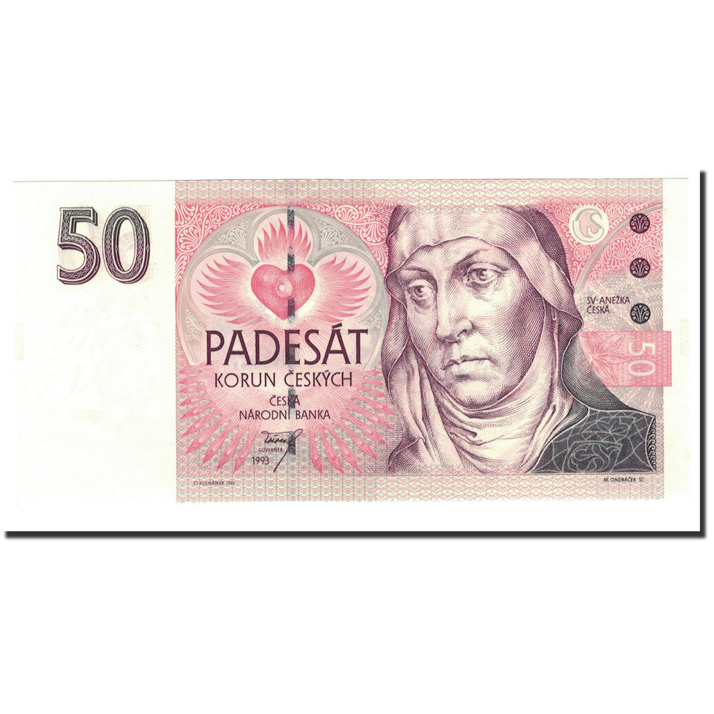 Banknote, Czech Republic, 50 Korun, 1993, KM:4a, UNC(65-70)
