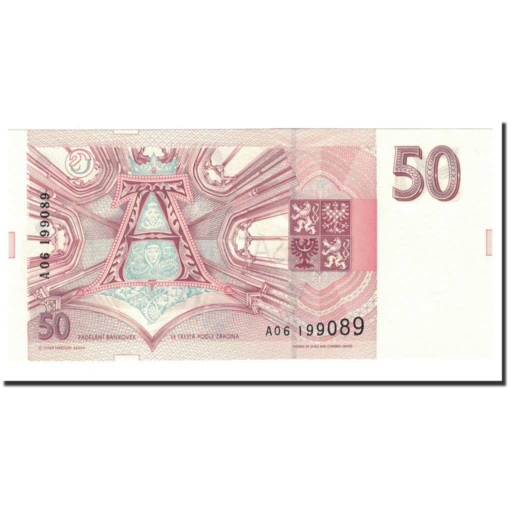 Banknote, Czech Republic, 50 Korun, 1993, KM:4a, UNC(65-70)