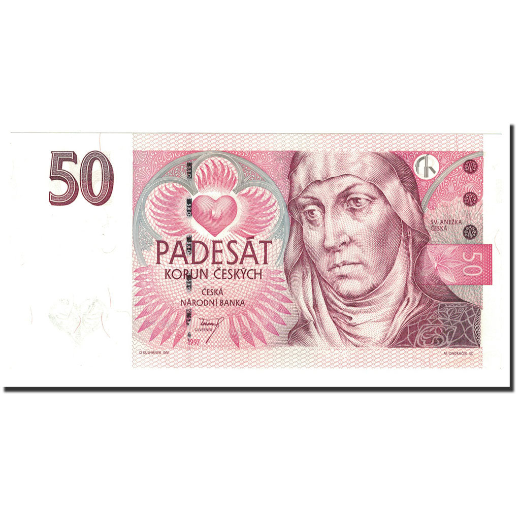 Czech Republic, 50 Korun, 1997, KM:17, UNC(65-70)