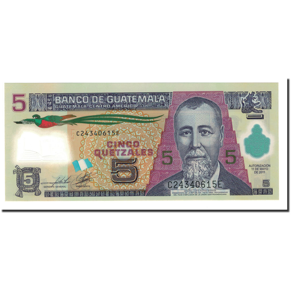 Billet, Guatemala, 5 Quetzales, 2011, 2011-05-11, NEUF