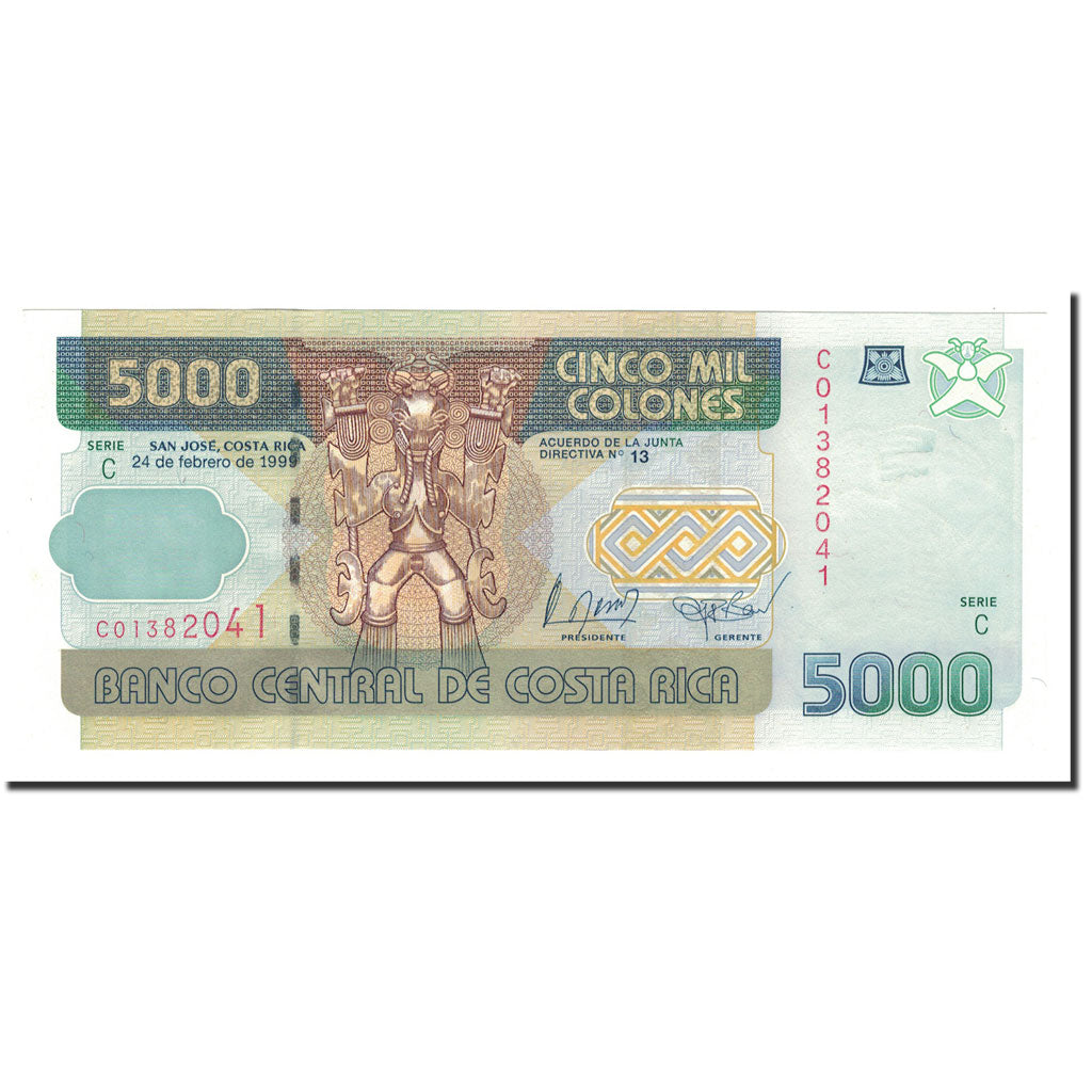Banknote Costa Rica 5000 Colones 1999 1999-02-24 KM:268a UNC(65-70 ...