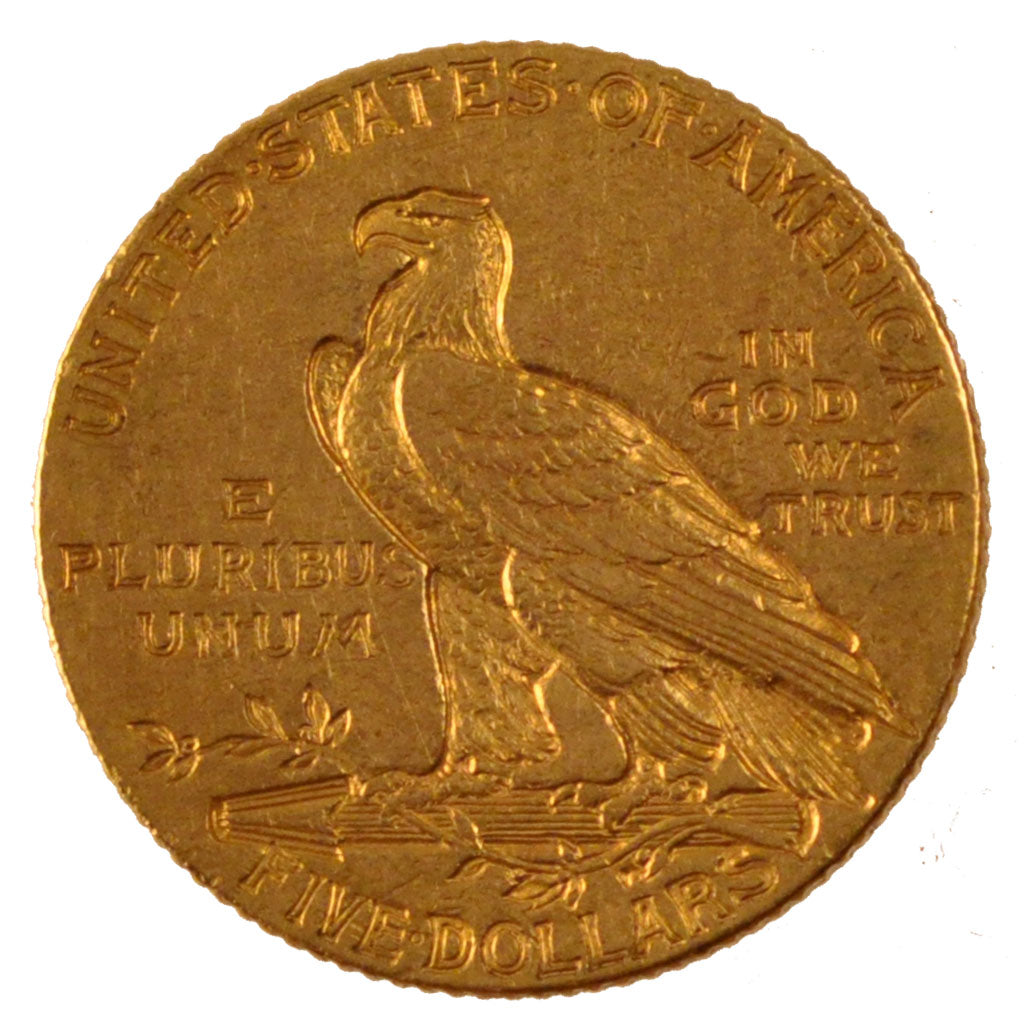 UNITED STATES, Indian Head, $5, Half Eagle, 1915, U.S. Mint, KM #129,...