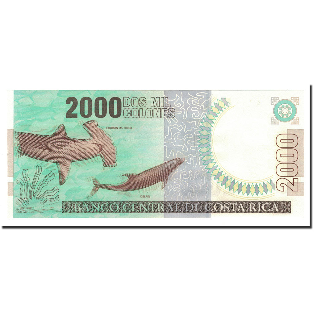 Billete, 2000 Colones, 1997, Costa Rica, KM:265a, 1997-07-30, UNC