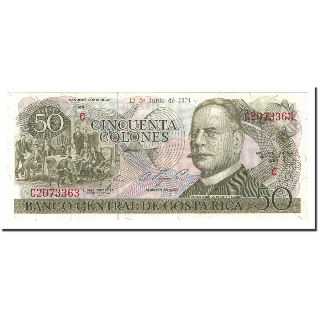 Costa Rica, 50 Colones, 1974, KM:239, 1974-06-12, UNC(65-70)