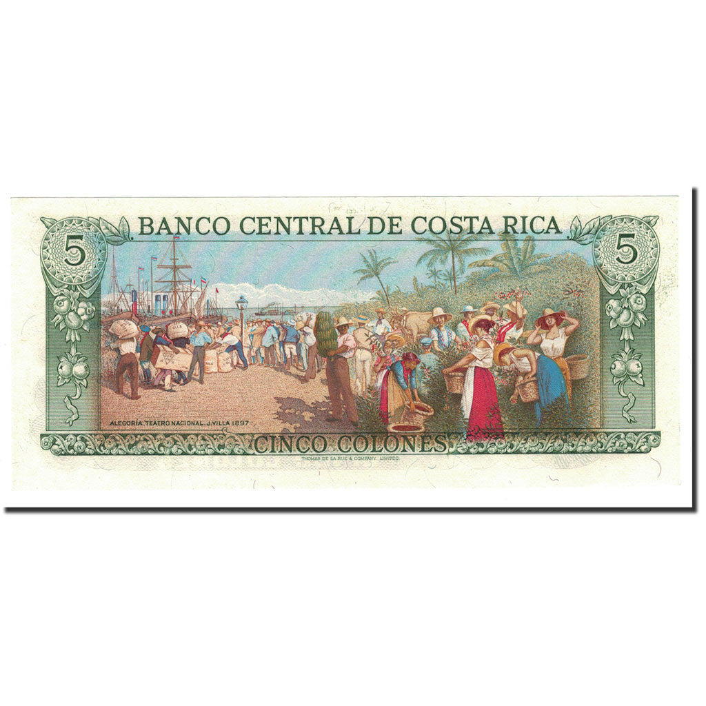 Costa Rica, 5 Colones, 1990, KM:236e, 1990-01-24, UNC(65-70)