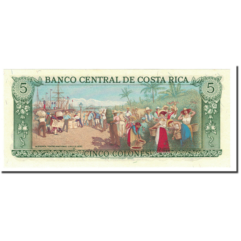 Banknot, Costa Rica, 5 Colones, 1981, 1981-03-12, KM:236d, UNC(65-70)