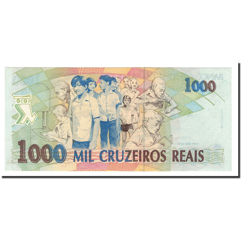 Banknote, Brazil, 1000 Cruzeiros Reais, 1993, KM:240, UNC(65-70)