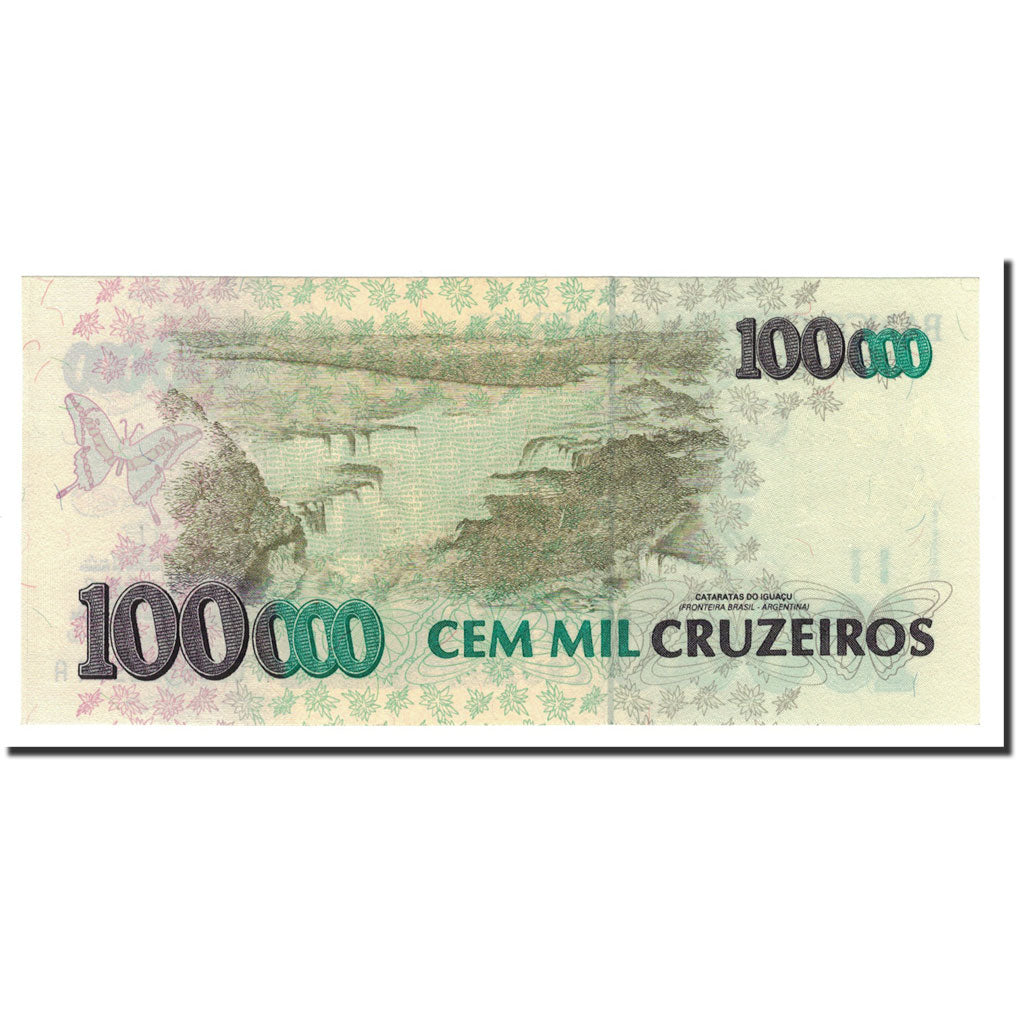 Billet, Brésil, 100 Cruzeiros Reais on 100,000 Cruzeiros, 1993, KM:238, NEUF