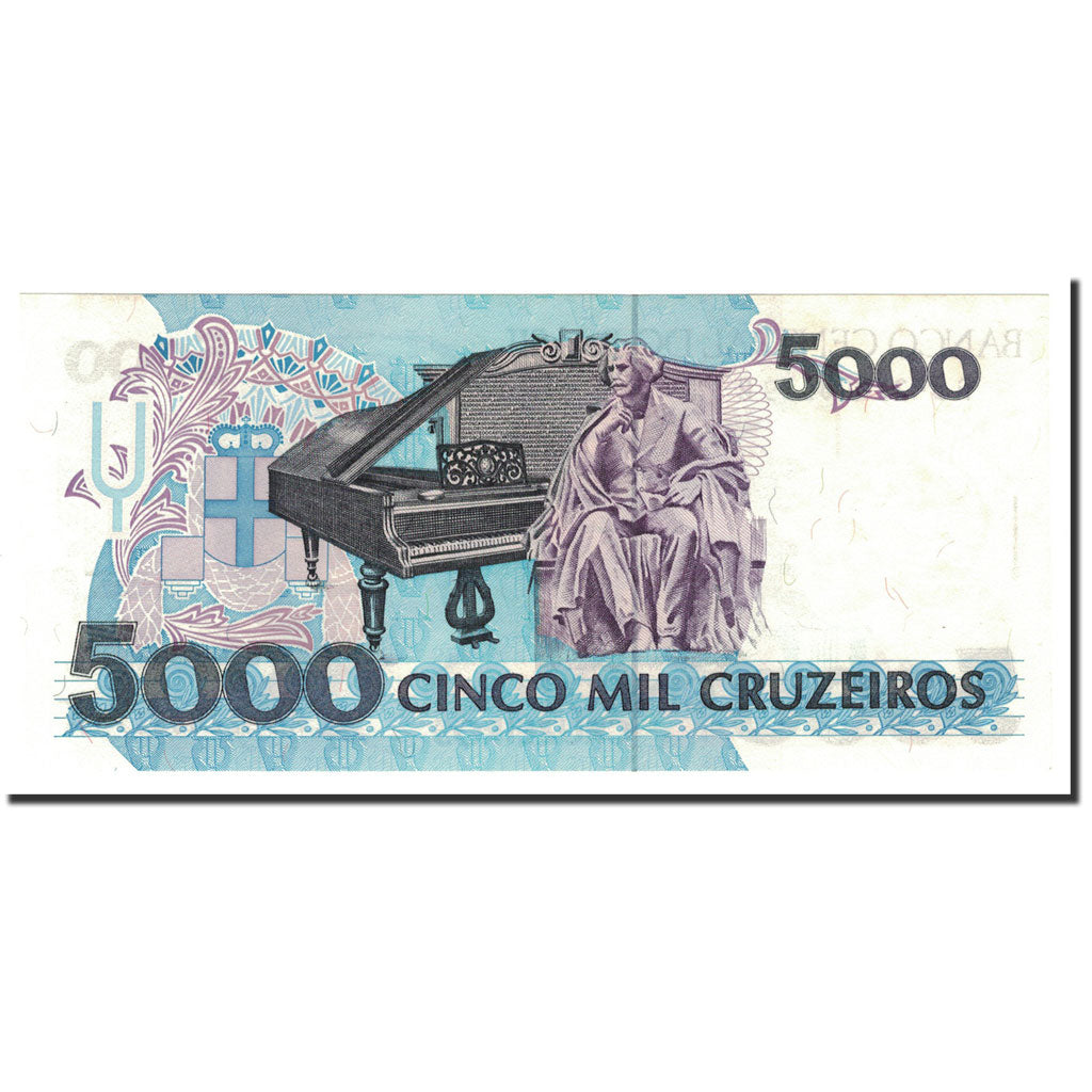 Banknote, Brazil, 5000 Cruzeiros, 1990-1993, KM:232b, UNC(65-70)