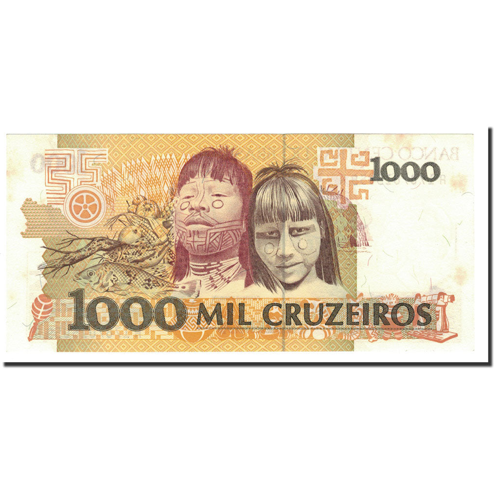 Billet, Brésil, 1000 Cruzeiros, Undated (1990-91), KM:231a, SPL+