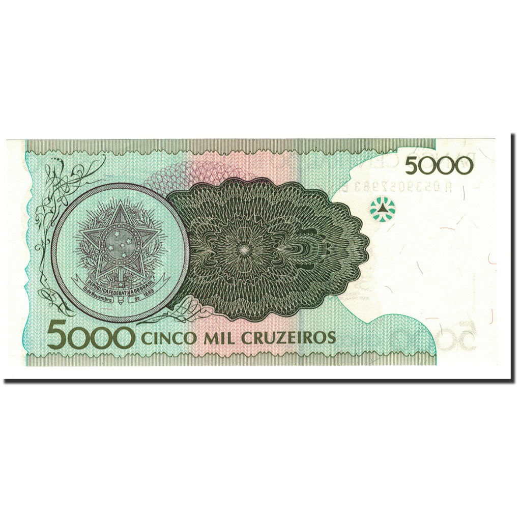Banknote, Brazil, 5000 Cruzeiros, 1990, KM:227, UNC(65-70)