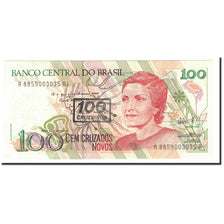 Biljet, Brazilië, 100 Cruzeiros on 100 Cruzados Novos, 1990, KM:224b, NIEUW