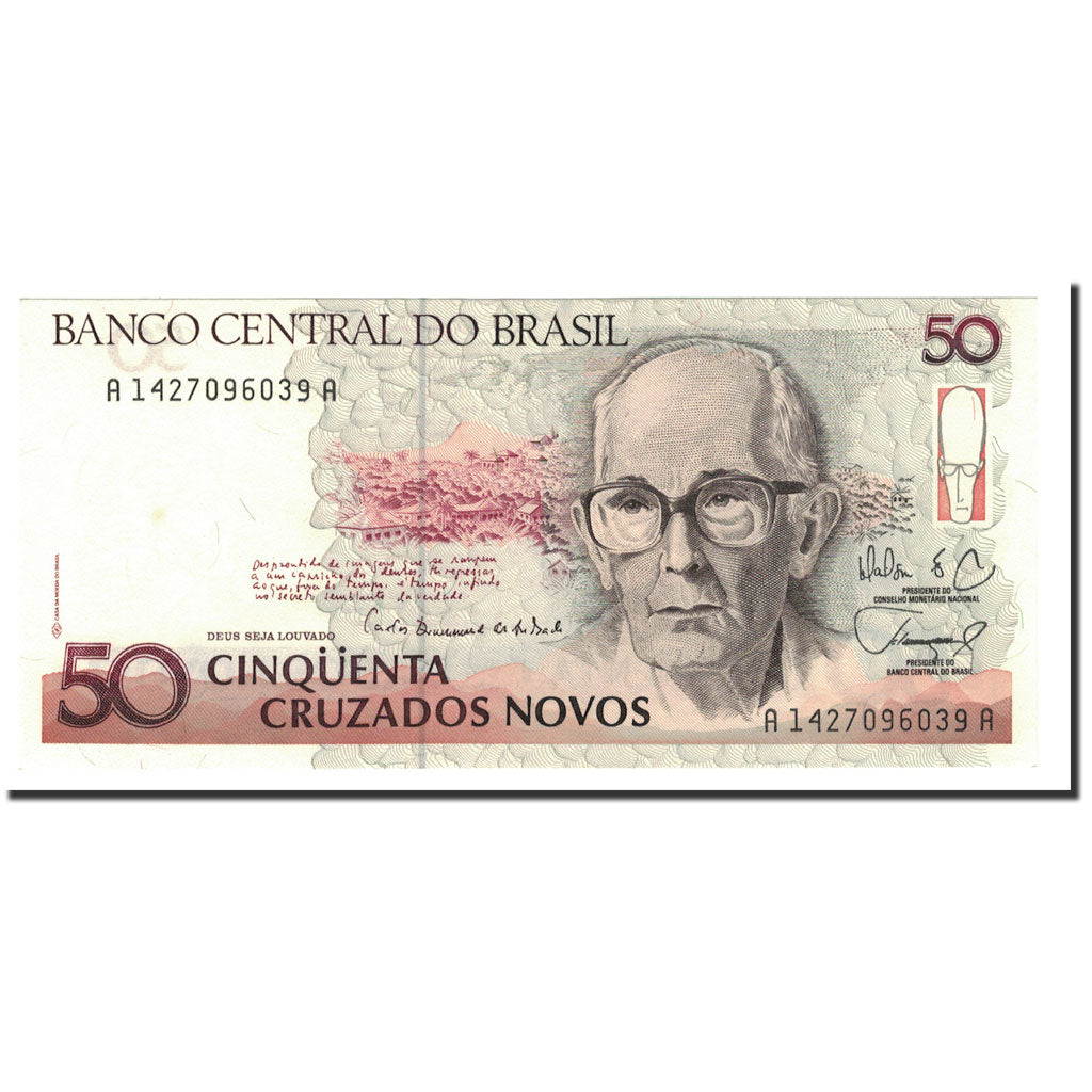 Brazil, 50 Cruzados Novos, 1989-1990, KM:219a, UNC(65-70)