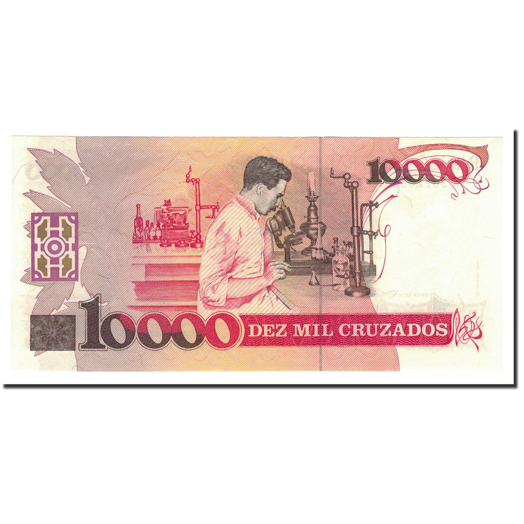 Billet, Brésil, 10 Cruzados Novos on 10,000 Cruzados, 1989-1990, KM:218a, NEUF