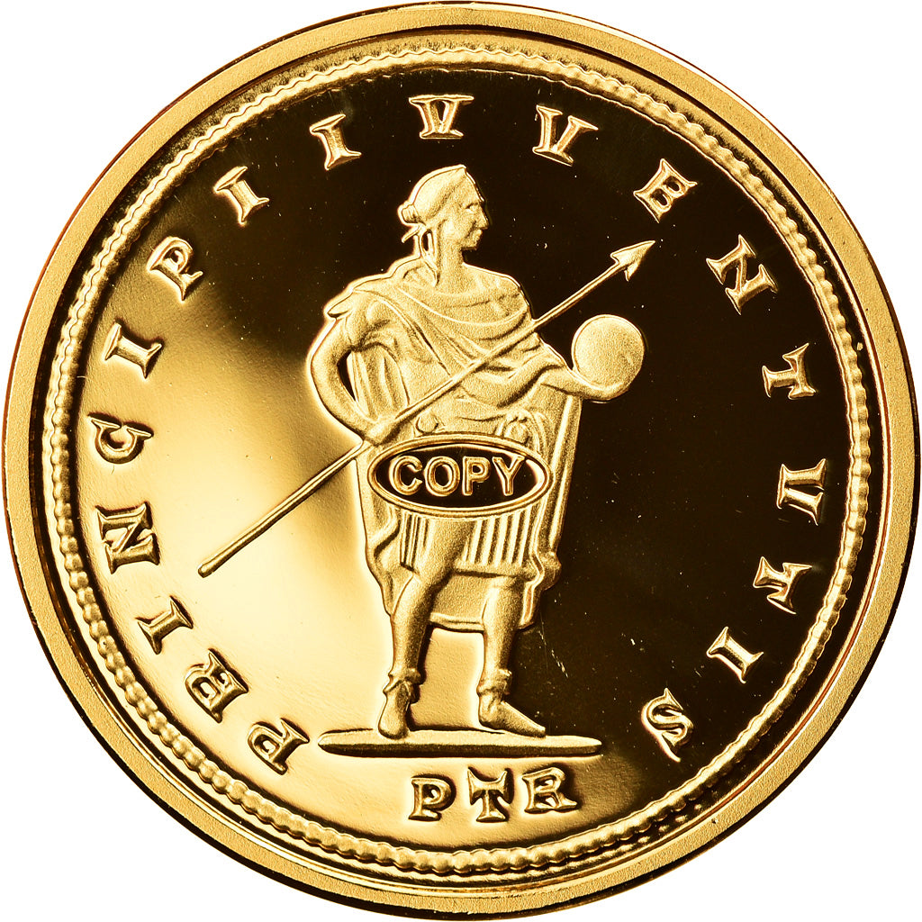 France, Medal, Reproduction Solidus Constantin, MS(65-70), Gold