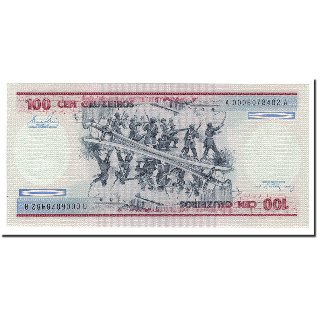 Banknote, Brazil, 100 Cruzeiros, Undated (1981-84), KM:198a, UNC(65-70)