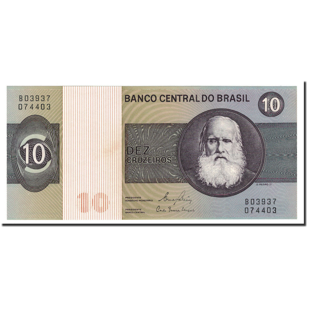 Billet, Brésil, 10 Cruzeiros, 1970-1980, KM:193e, NEUF