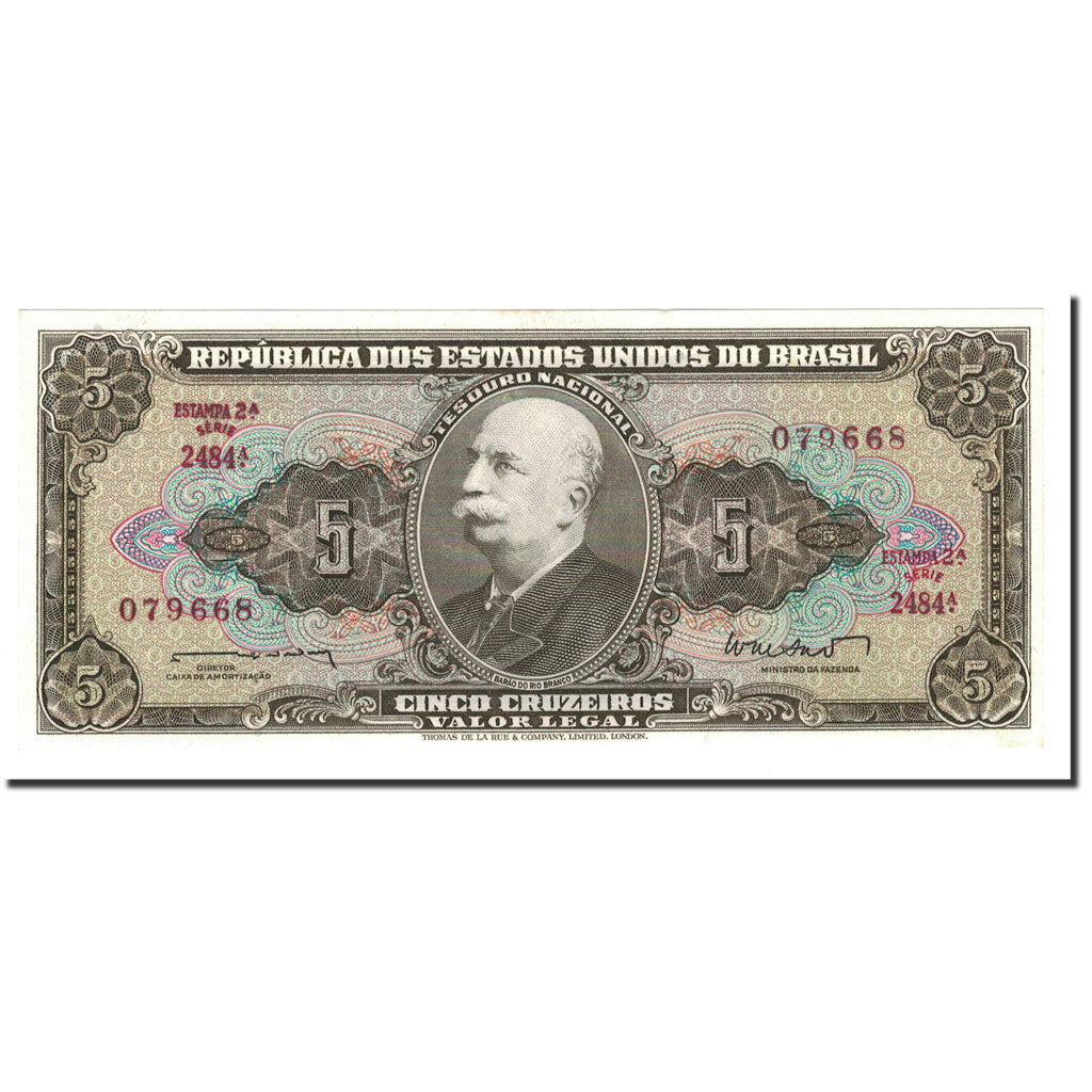 Banconote, Brasile, 5 Cruzeiros, Undated (1962-64), KM:176a, FDS