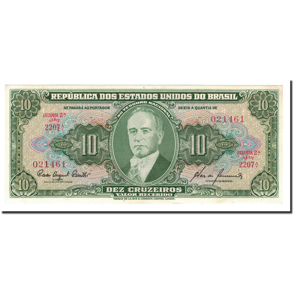 Banknote, Brazil, 10 Cruzeiros, 1953-1960, KM:159f, UNC(64)