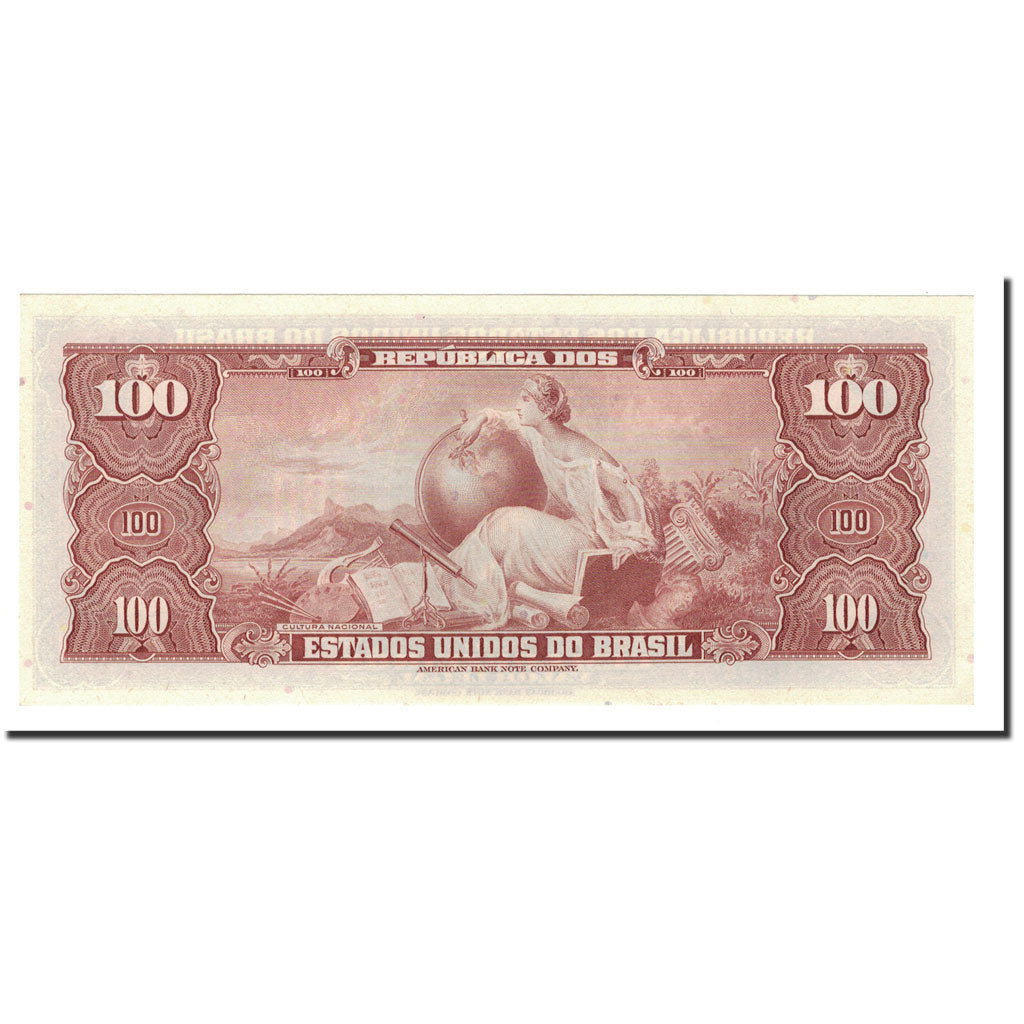 Brazil, 100 Cruzeiros, 1961-1964, KM:170c, UNC(65-70)