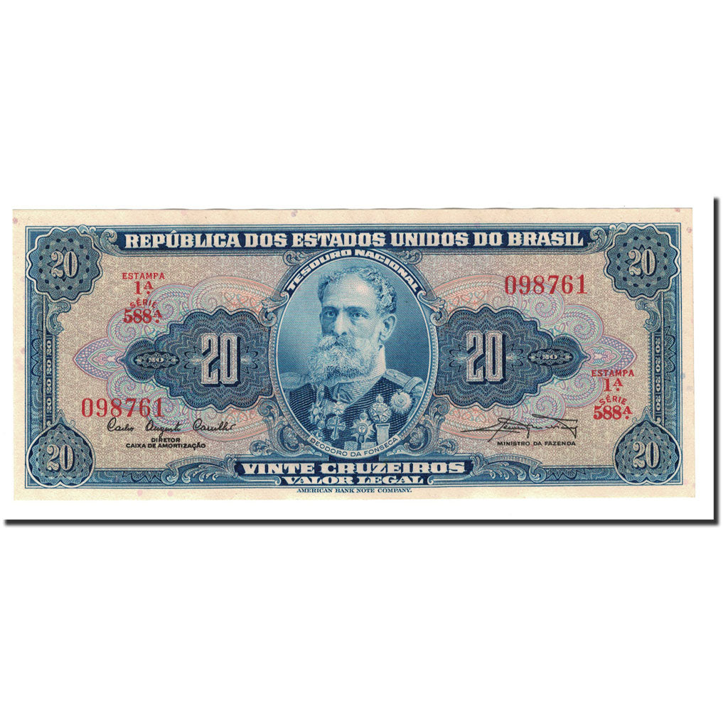 Billet, Brésil, 20 Cruzeiros, 1961-1963, KM:168a, NEUF