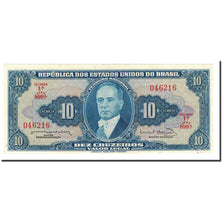 Geldschein, Brasilien, 10 Cruzeiros, 1961-1963, KM:167b, UNZ