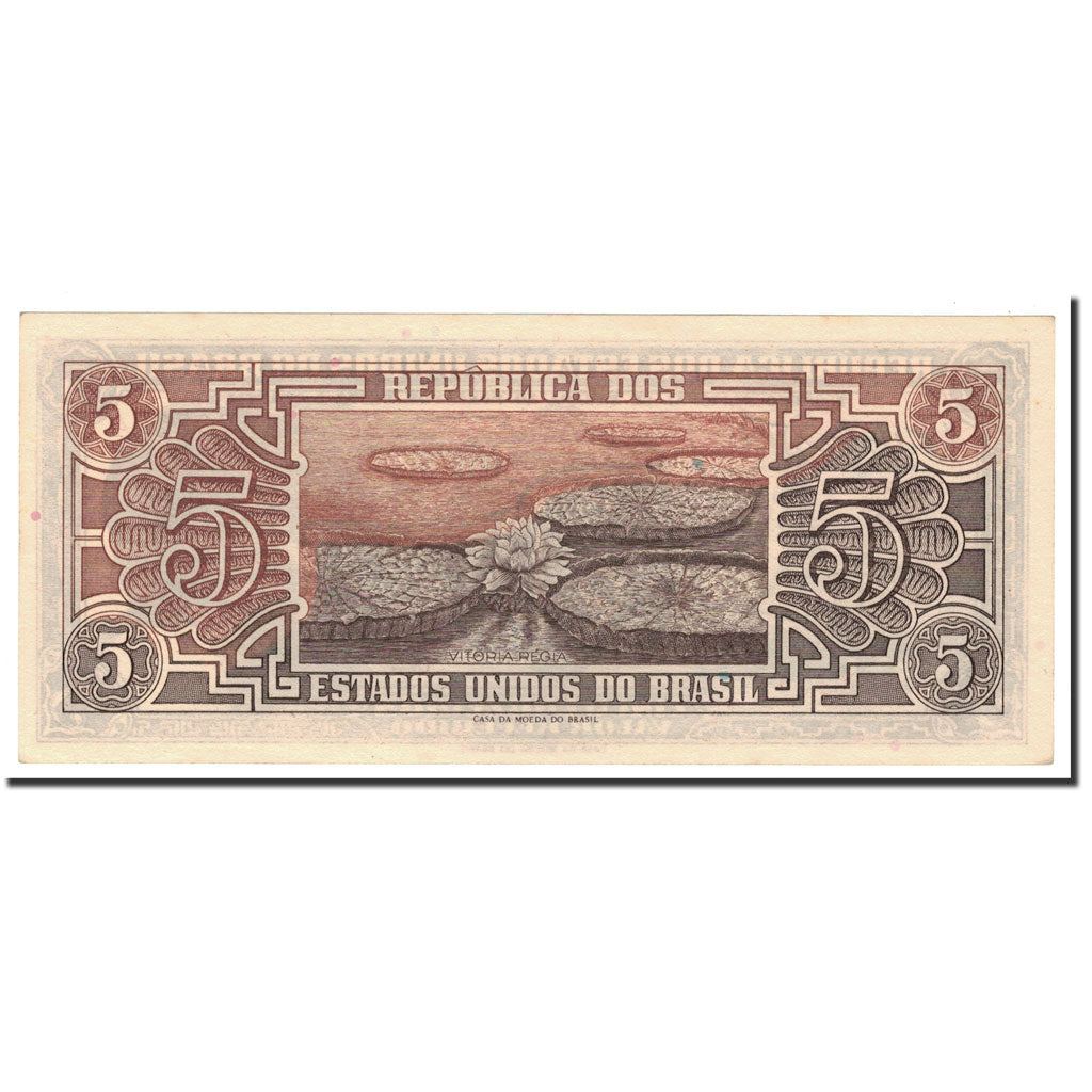Banknote, Brazil, 5 Cruzeiros, Undated (1961-62), KM:166b, UNC(64)