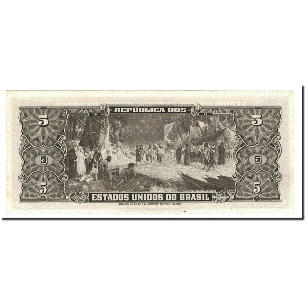 Banconote, Brasile, 5 Cruzeiros, 1953-1959, KM:158c, SPL+