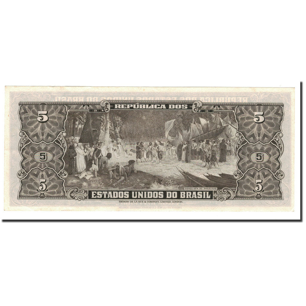Banknote, Brazil, 5 Cruzeiros, 1953-1959, KM:158b, UNC(64)