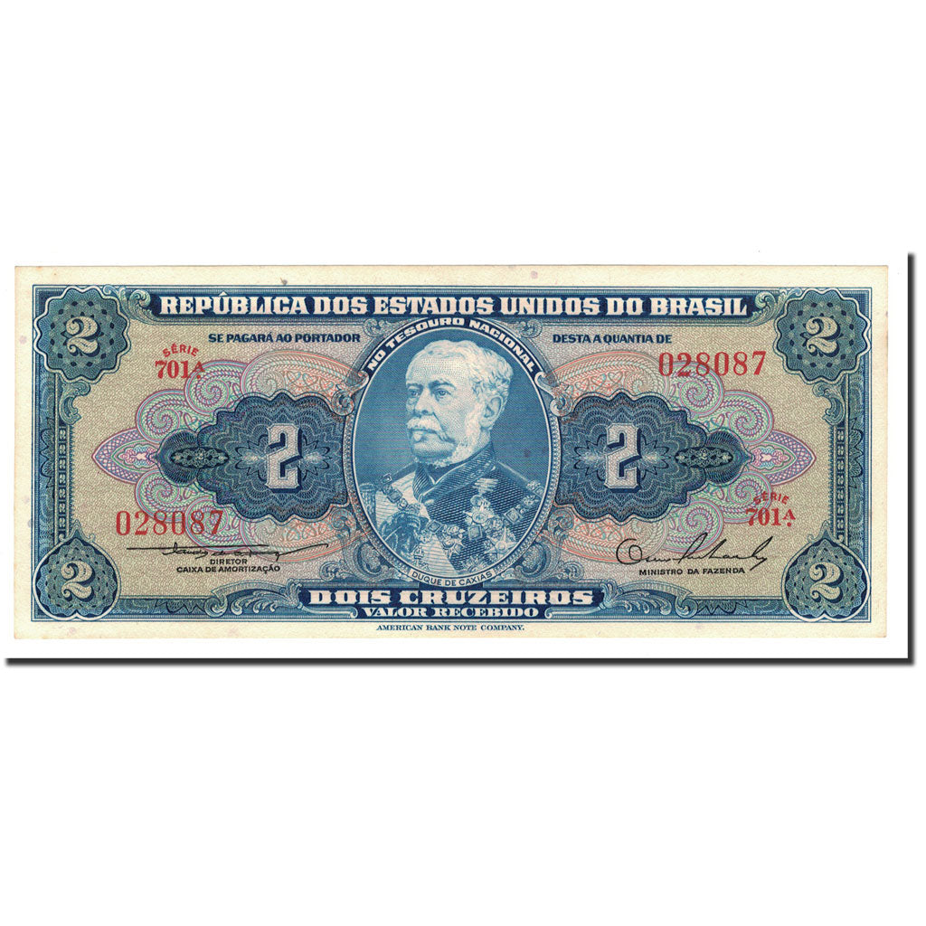 Banknote, Brazil, 2 Cruzeiros, ND (1954-1958), KM:151a, UNC(63)