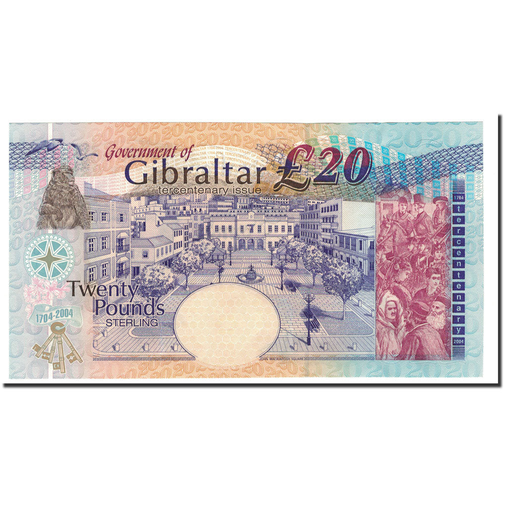 Banknote, Gibraltar, 20 Pounds, 2004, 2004-08-04, KM:31a, UNC(65-70)