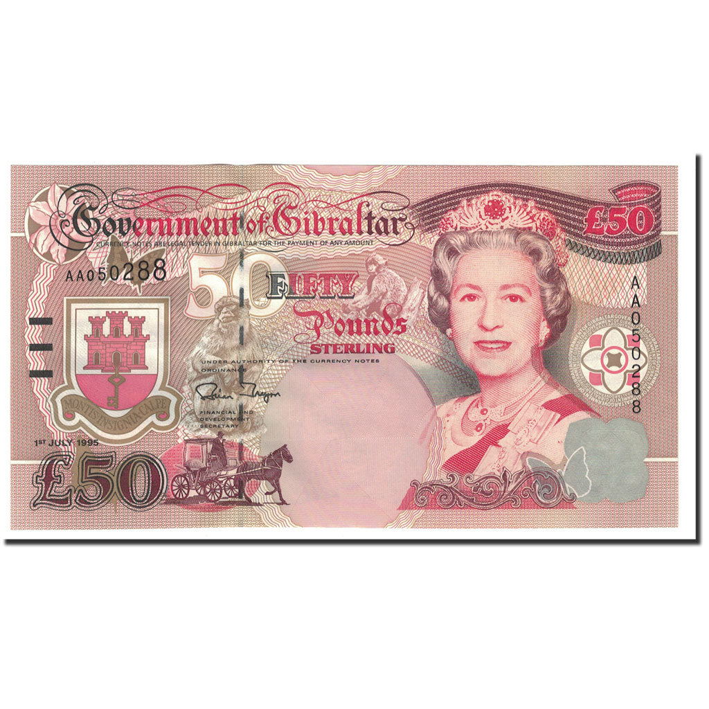 Banknote, Gibraltar, 50 Pounds, 1995, 1995-07-01, KM:28a, UNC(65-70)