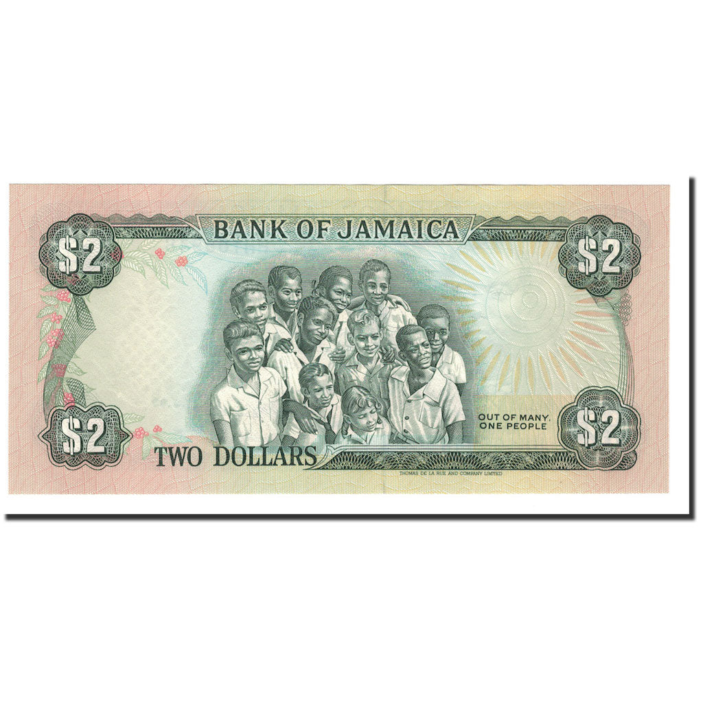 Billet, Jamaica, 2 Dollars, 1993, 1993-02-01, KM:69e, NEUF