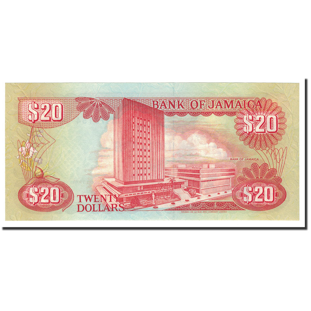 Jamaica, 20 Dollars, 1991, 1991-10-01, KM:72d, UNC(65-70)
