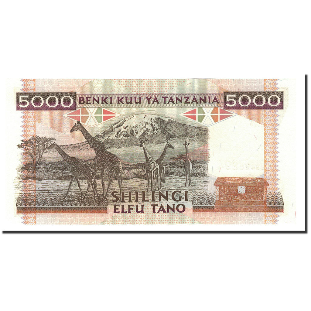 Banknote, Tanzania, 5000 Shilingi, 1995, Undated, KM:28, UNC(65-70)