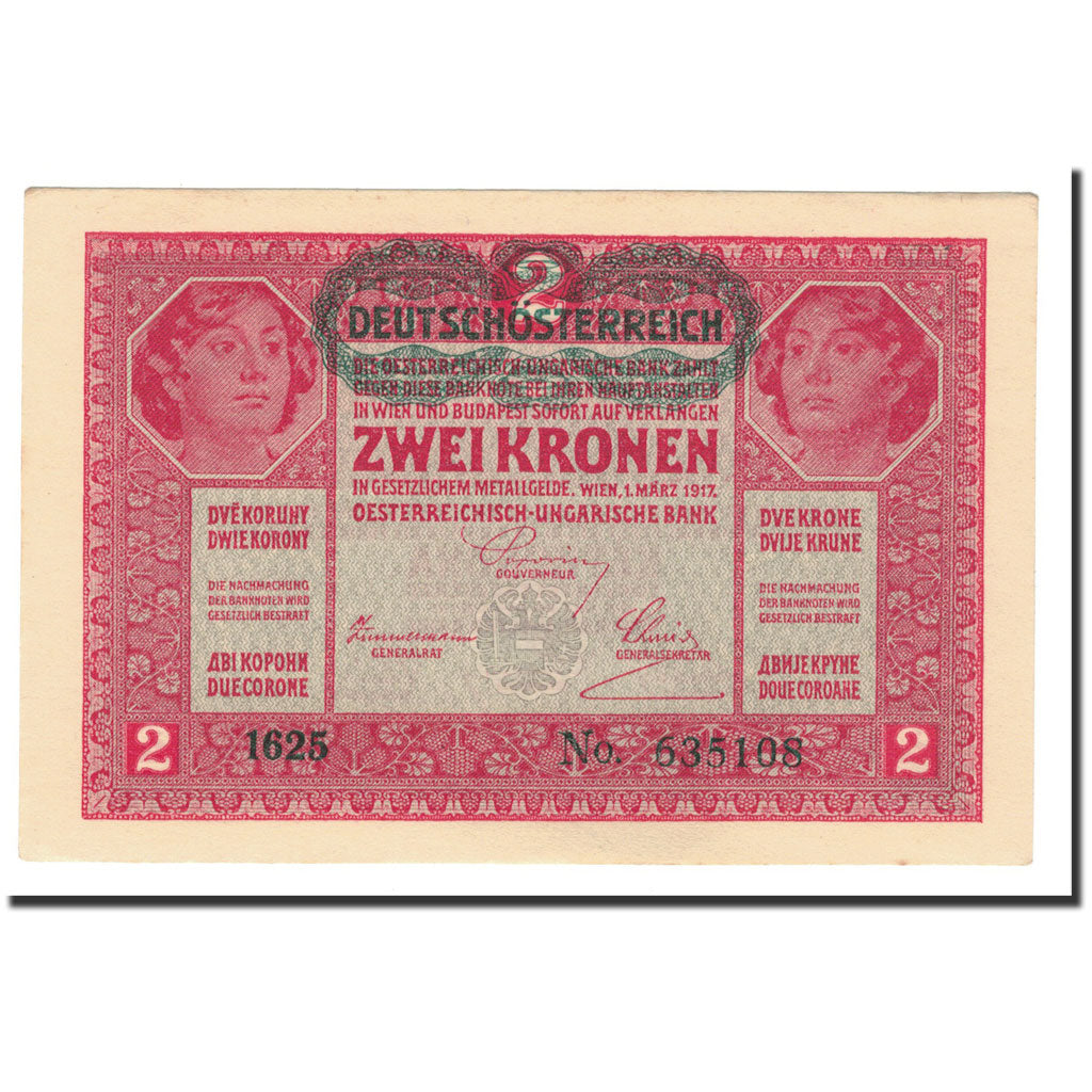 Banknote, Austria, 2 Kronen, 1917, 1917-03-01, KM:21, UNC(63)