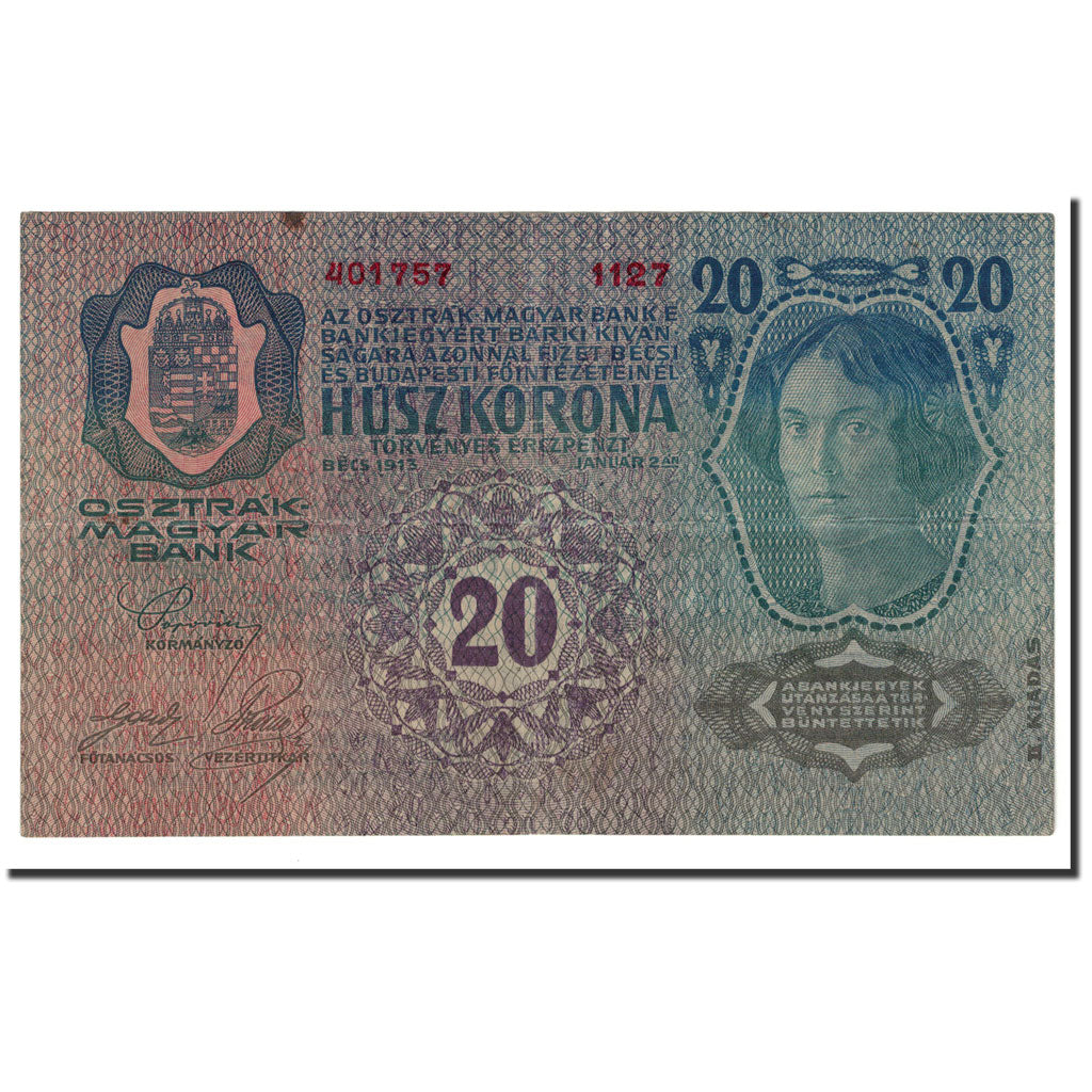 Austria, 20 Kronen, 1913, KM:14, 1913-01-02, AU(50-53)
