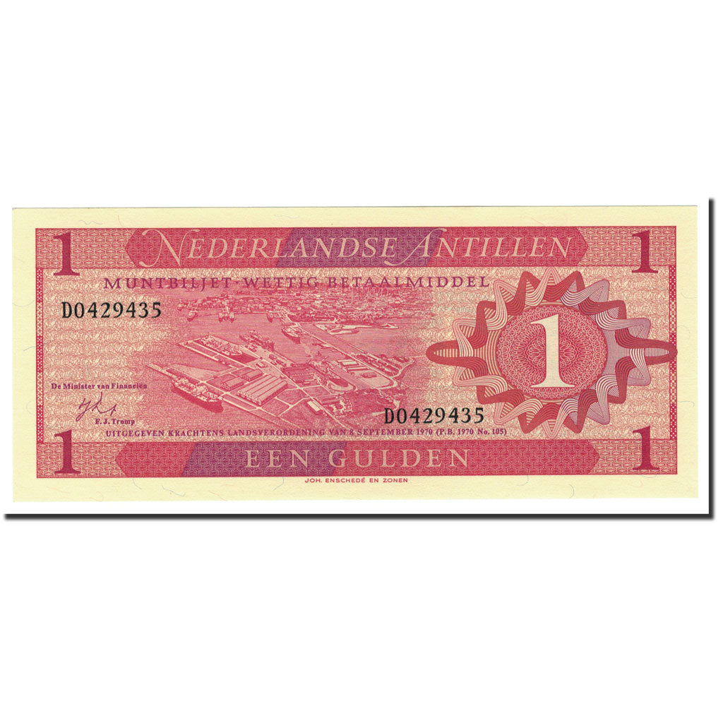 Banknote, Netherlands Antilles, 1 Gulden, 1970, 1970-09-08, KM:20a, UNC(65-70)