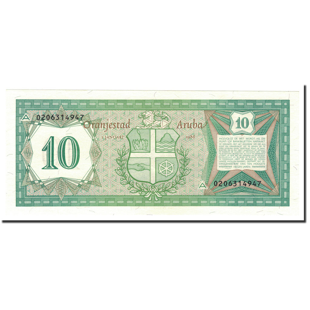 Banknote, Aruba, 10 Florin, 1986, 1986-01-01, KM:2, UNC(65-70)